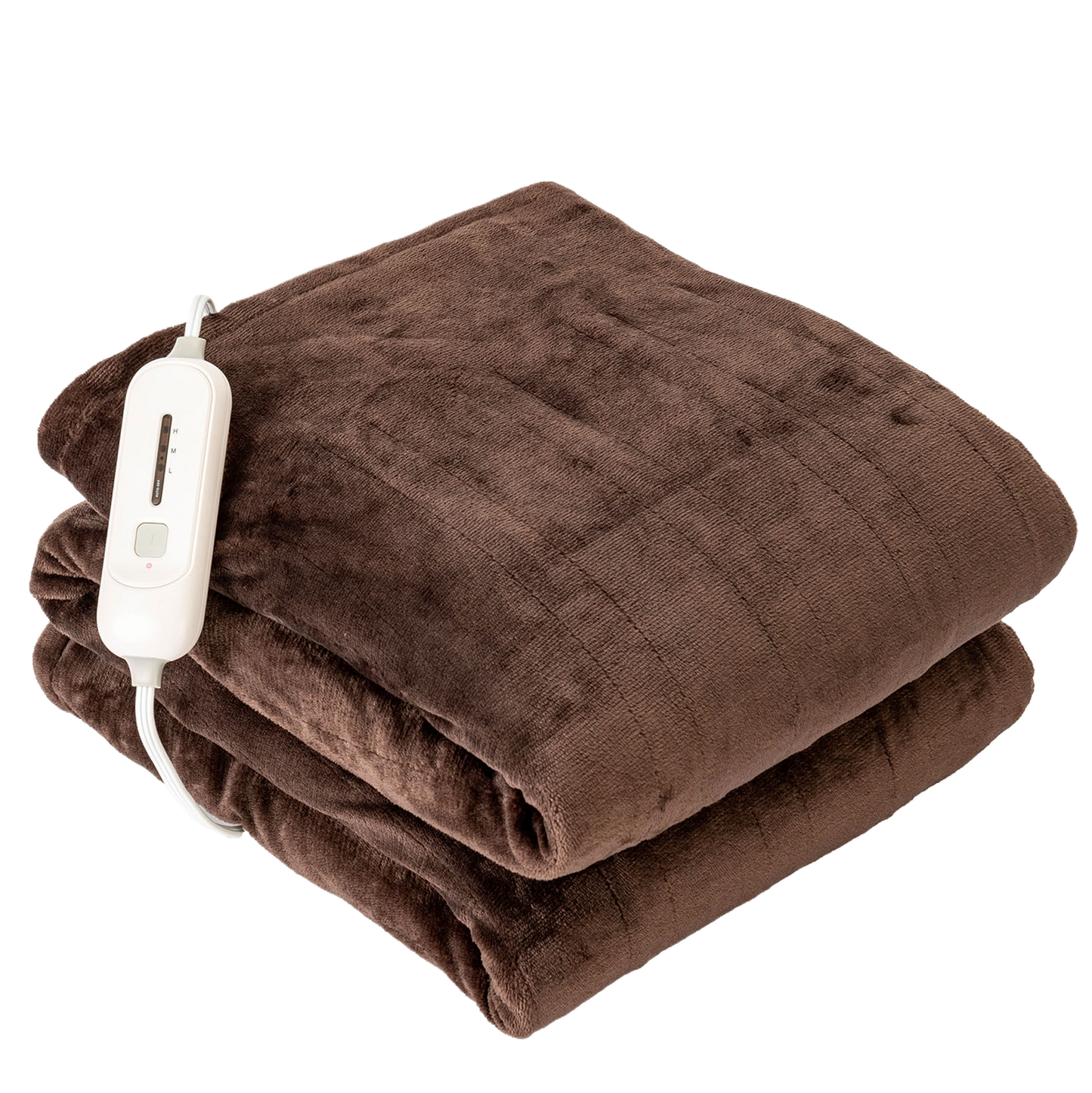 Heating Blanket Throw – Brown Color, Dual-Sided Flannel, Adjustable Heat for Cozy Comfort