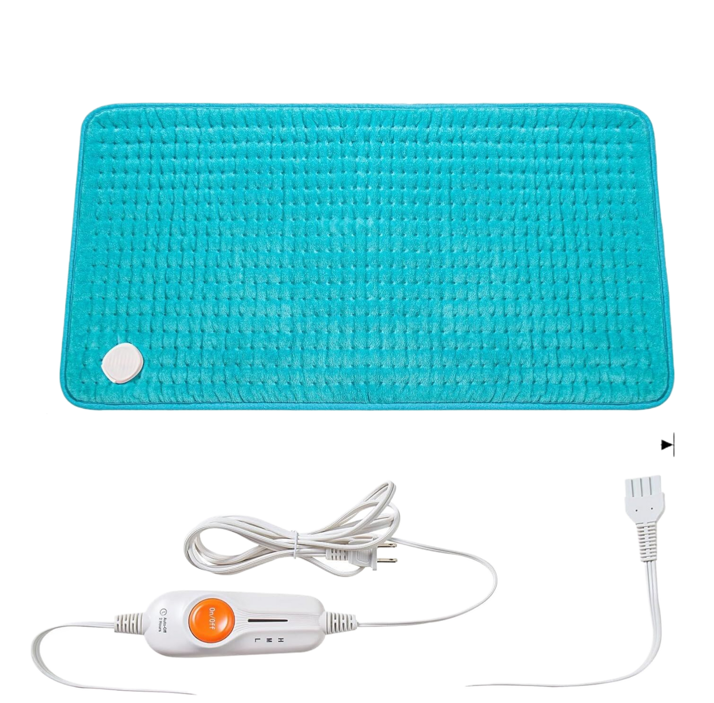 17"x33" Blue Flannel Heating Pad – Extra-Large, Fast Heating & Pain Relief