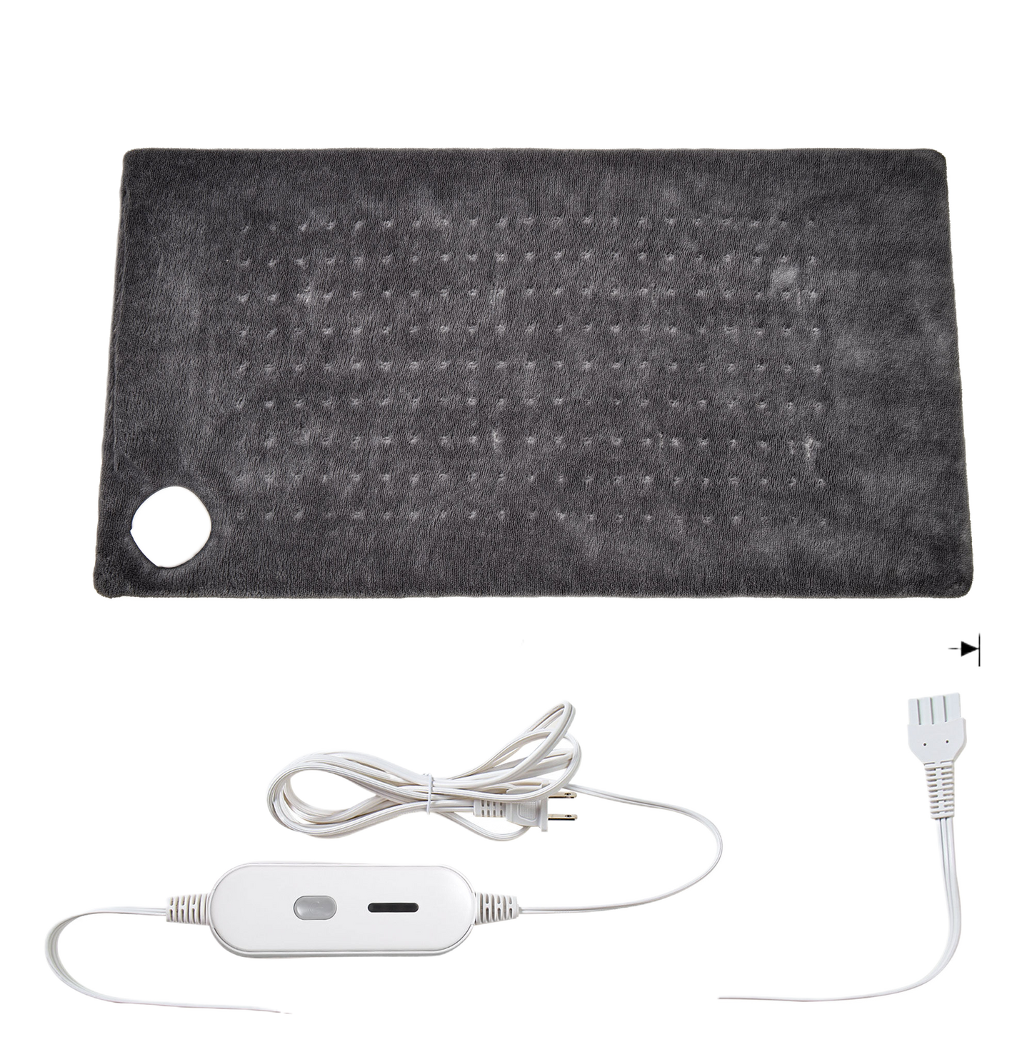 12"x24" Gray Heating Pad – Fast Heating, Auto Shutoff & Pain Relief