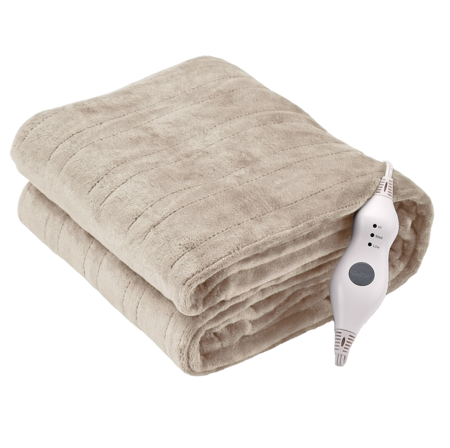 Heating Blanket Throw – Camel Color, Dual-Sided Flannel, Adjustable Heat for Ultimate Comfort