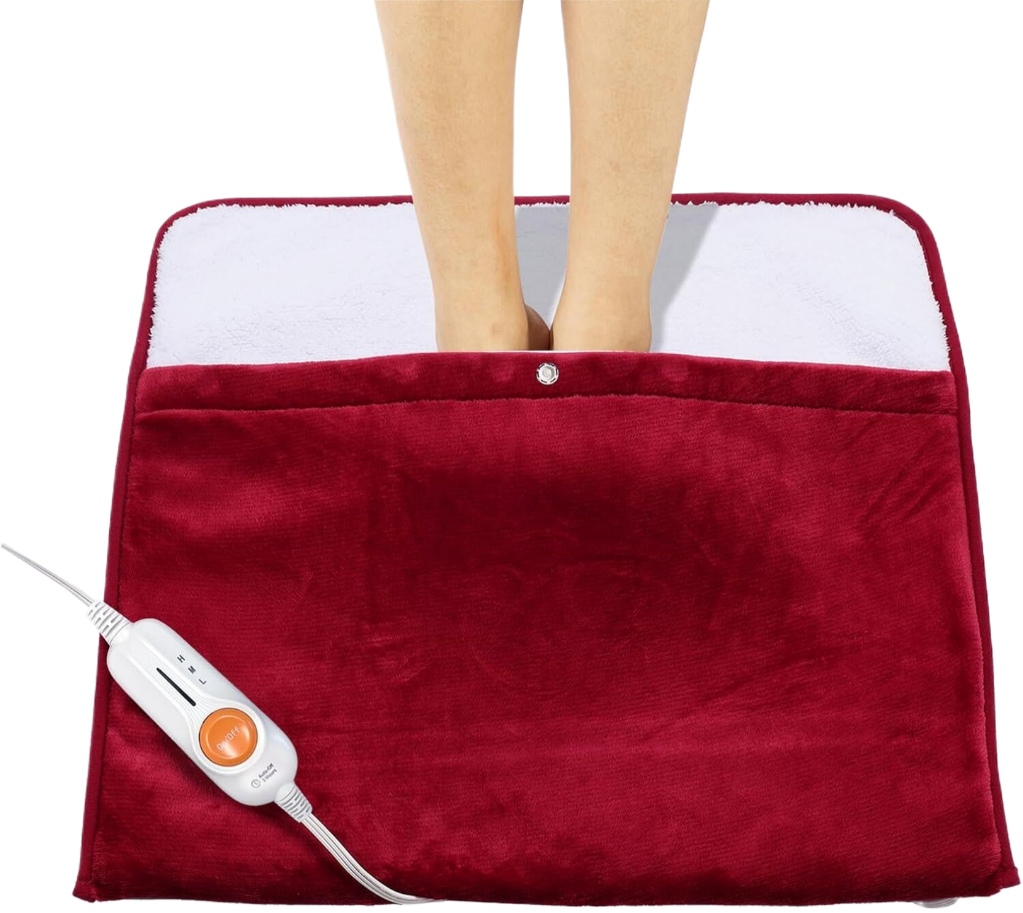 Gintao Electric Heated Foot Warmers for Men and Women,Foot Heating Pad Electric with Fast Heating Technology,Heating Pad Feet Warmer Auto Shut Off with 3 Temperature Setting,22×20 inches,Red