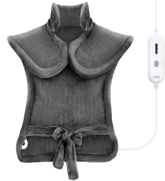 Tefici Heating Pad for Back Pain,Mothers Day Gifts for Women Men Mom Her，FSA Eligible HSA Approved,24'' x33''Fast Heating,Electric Heat Pad, 2H Auto-Off,Neck and Shoulder Heat Pad,ETL Certified,Gray