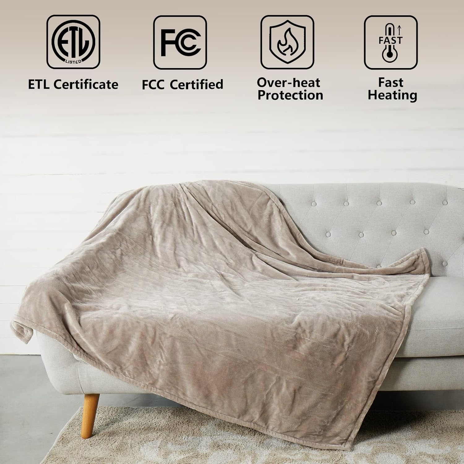 Tefici Heated Blanket Throw 50