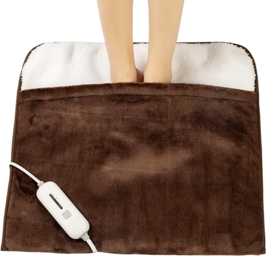 Brown Flannel Foot Warmer – Cozy Warmth with a Classic Touch