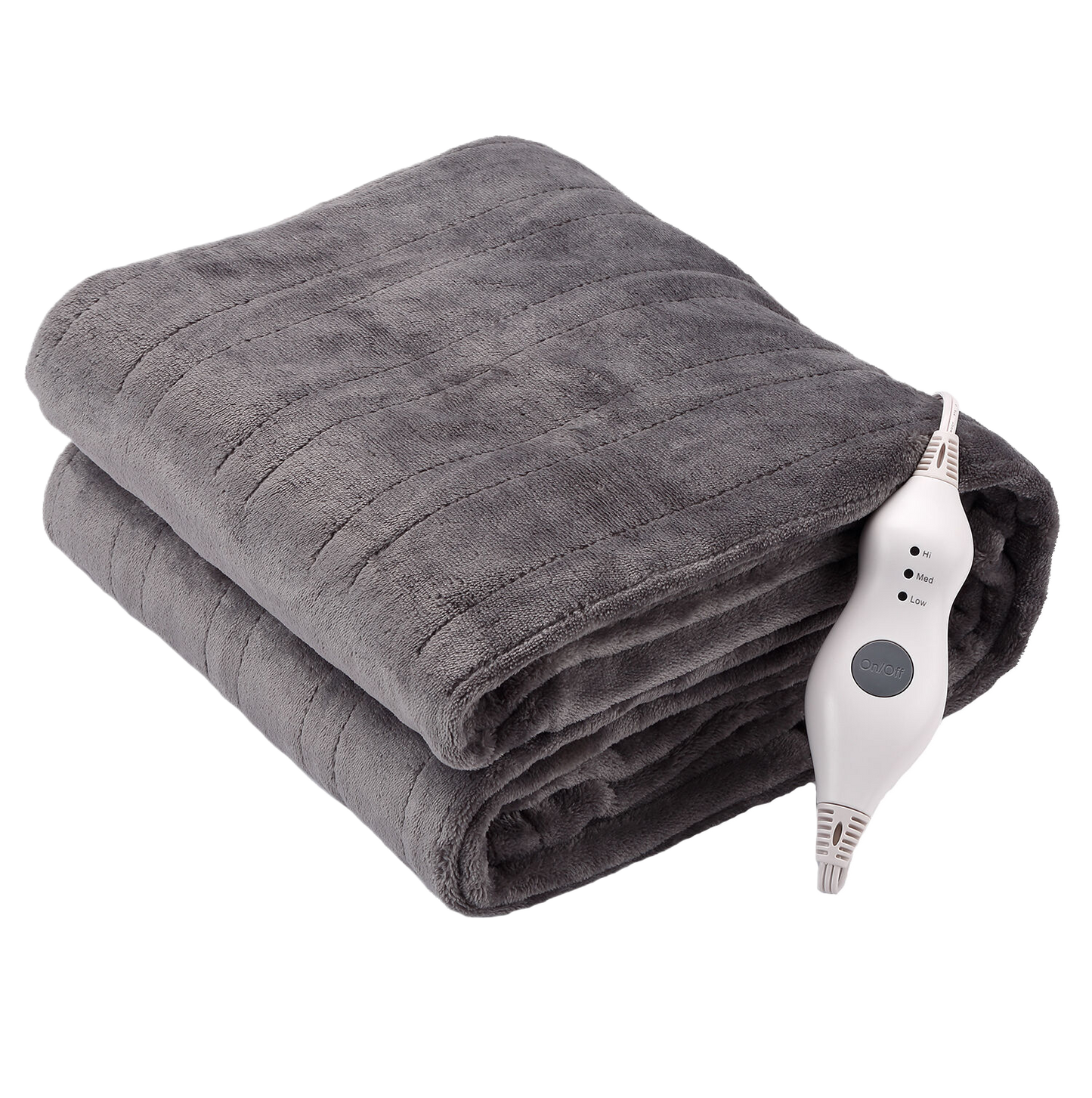 Heating Blanket Throw – Gray Color, Dual-Sided Flannel, Adjustable Heat for Everyday Comfort