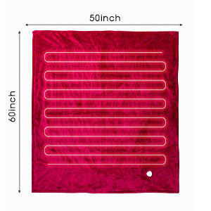Heating Blanket Throw – Red Color, Dual-Sided Flannel, Adjustable Heat for Ultimate Comfort