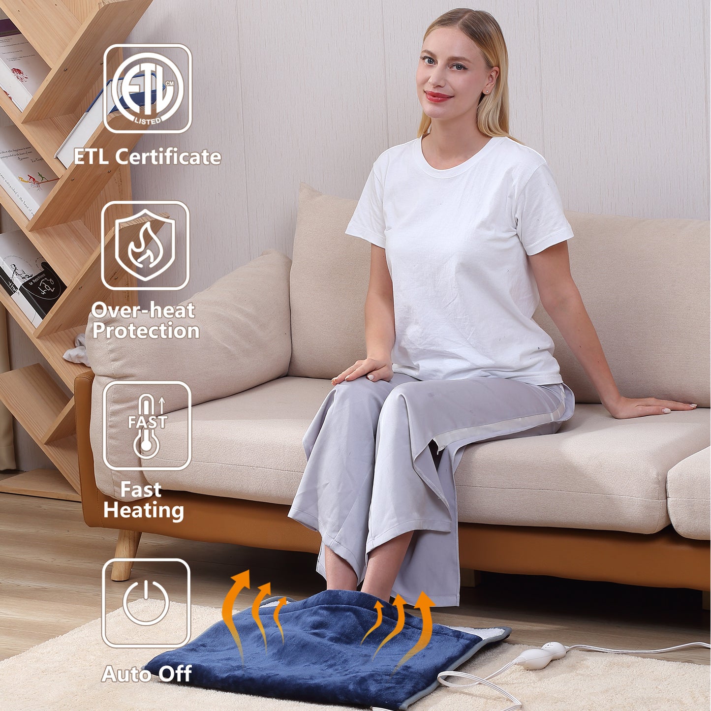 Blue Flannel Foot Warmer – Cozy Warmth for Your Feet