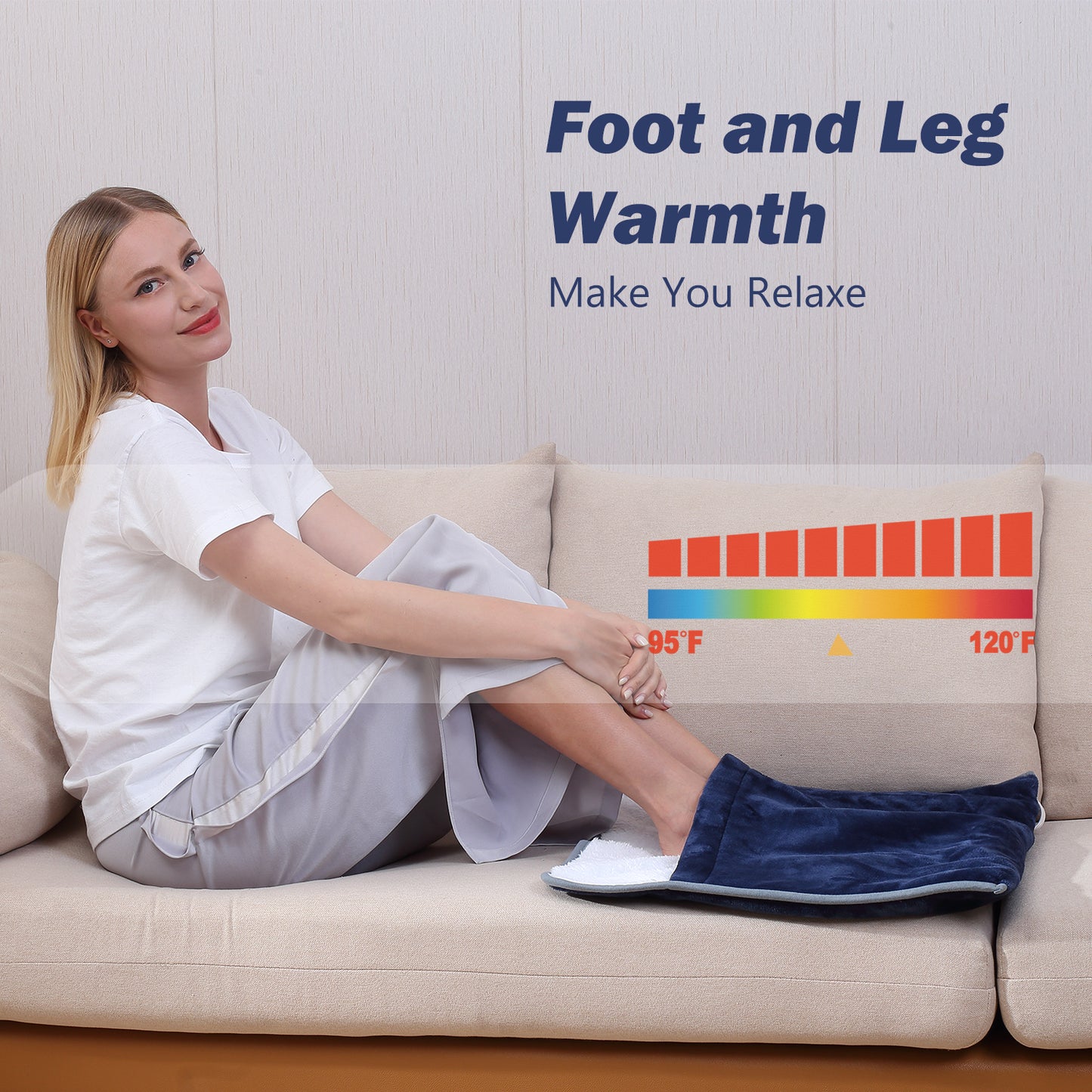 Blue Flannel Foot Warmer – Cozy Warmth for Your Feet