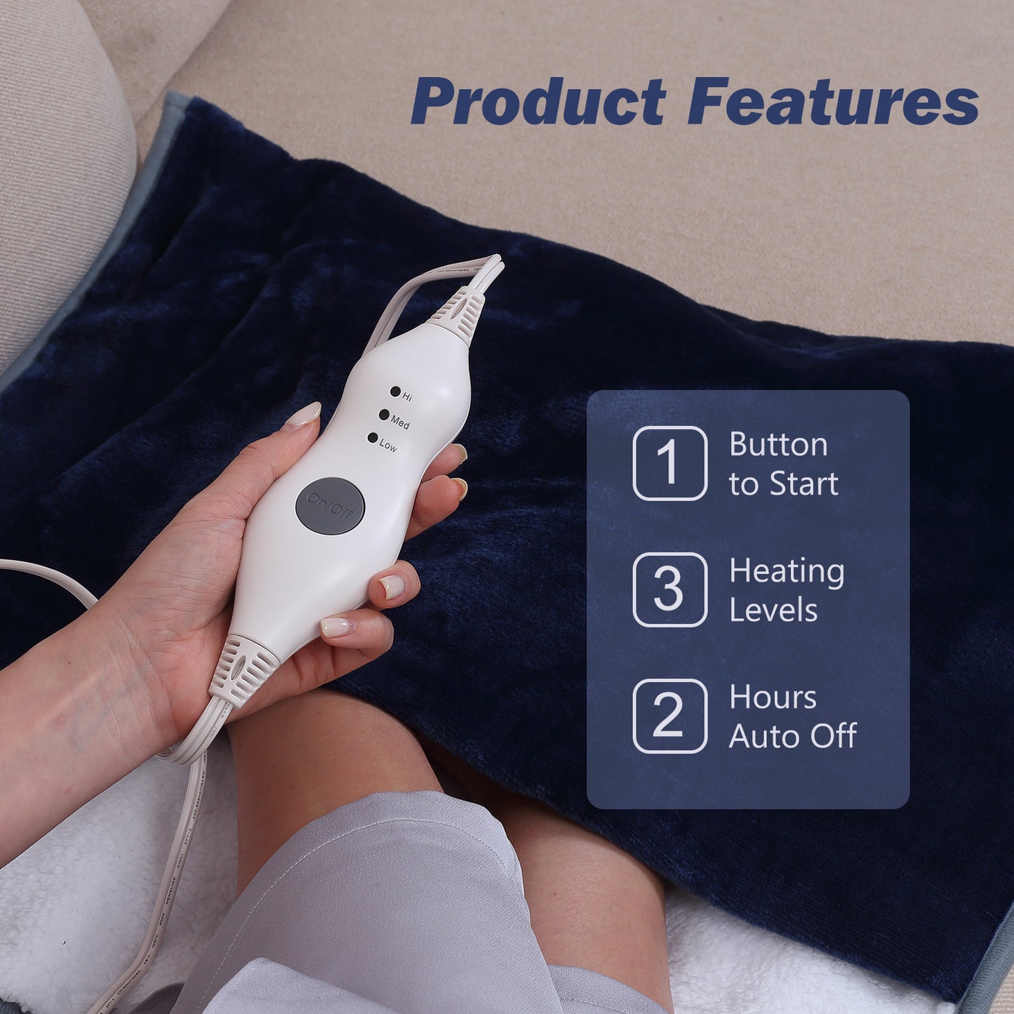 Blue Flannel Foot Warmer – Cozy Warmth for Your Feet