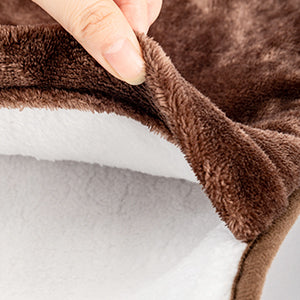 Brown Flannel Foot Warmer – Cozy Warmth with a Classic Touch