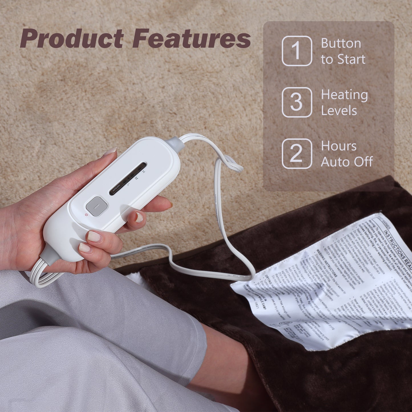 Brown Flannel Foot Warmer – Cozy Warmth with a Classic Touch