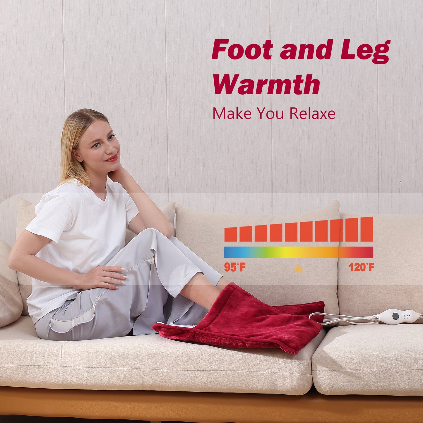 Red Flannel Foot Warmer – Bold Warmth for Your Feet