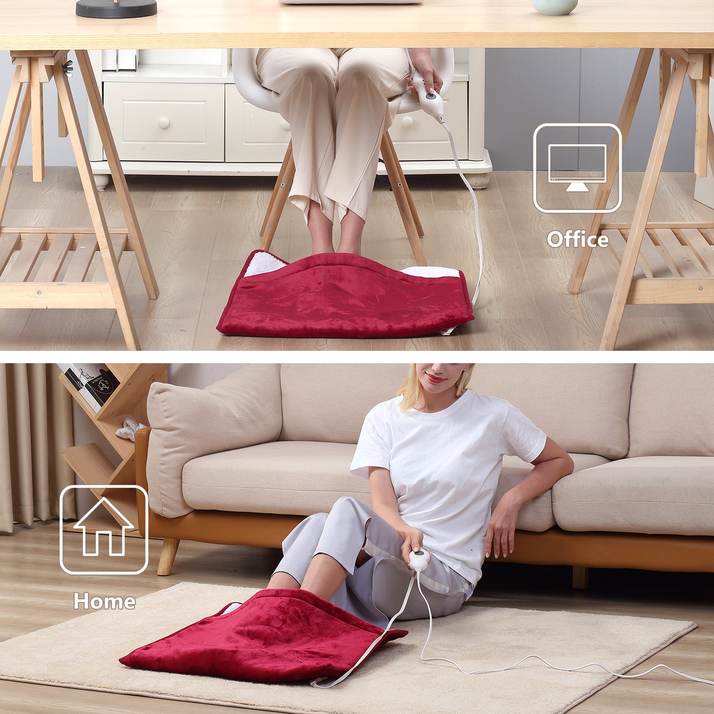 Red Flannel Foot Warmer – Bold Warmth for Your Feet