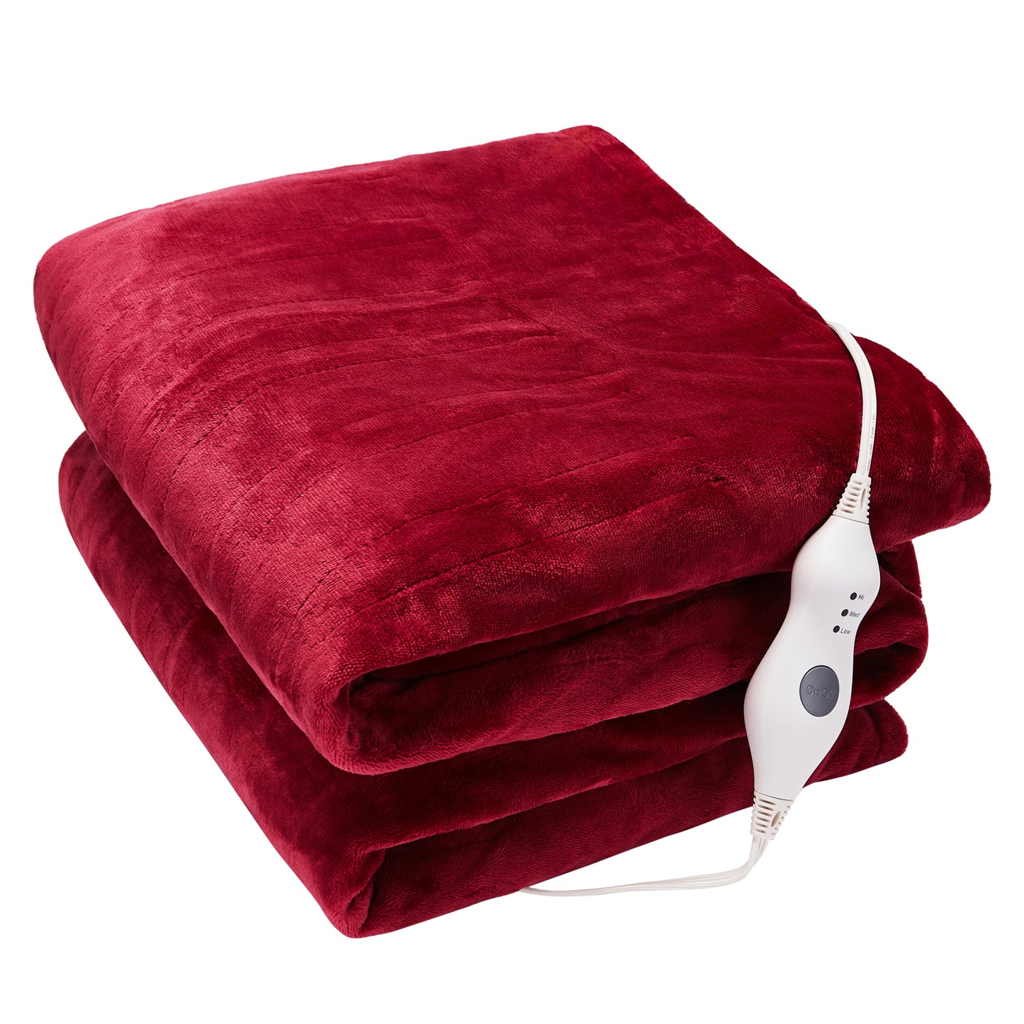 Heating Blanket Throw – Red Color, Dual-Sided Flannel, Adjustable Heat for Ultimate Comfort