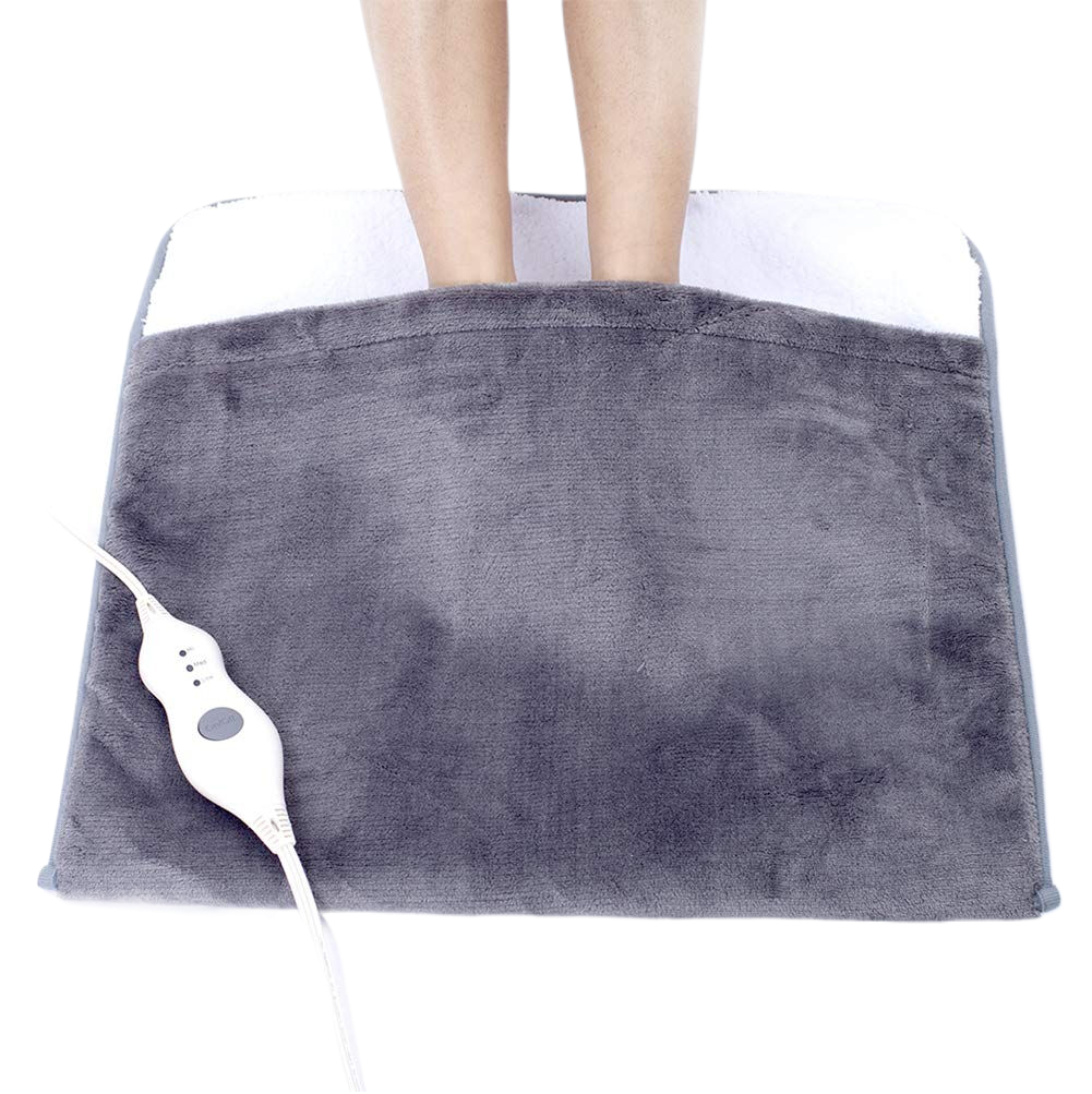 Flannel Foot Warmer - Adjustable Heat & Instant Comfort | Gray